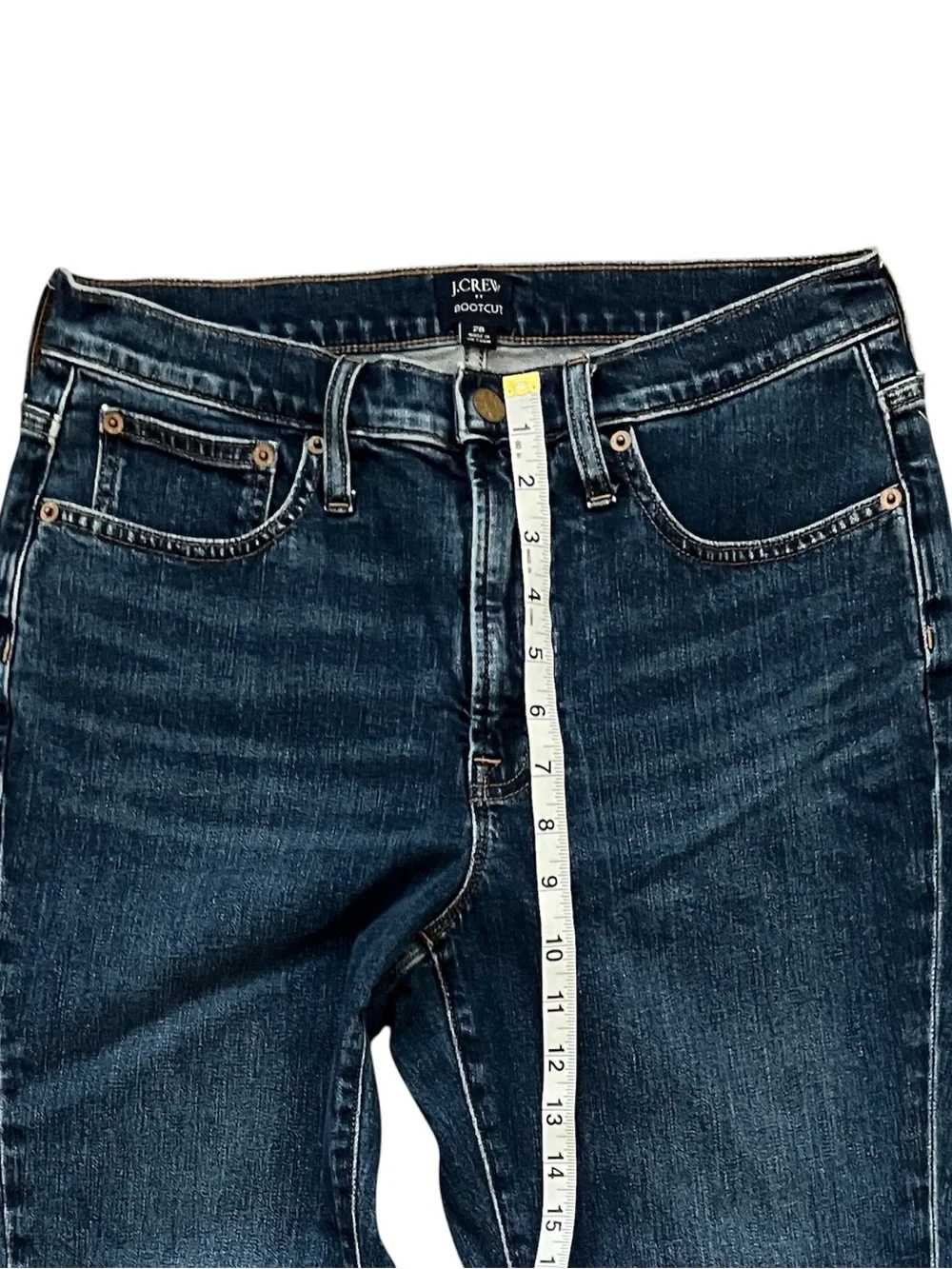 J.Crew Factory Womens Bootcut Jeans 28 Dark Wash All-Day Stretch Denim BT087